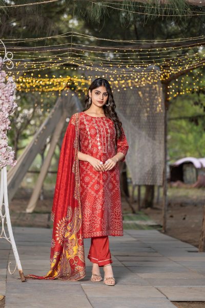 BANDHEJ PRINT SUIT 
