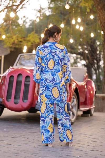 FLORAL PRINTED COTTON CO ORD SET FOR WOMEN CO- ORDS