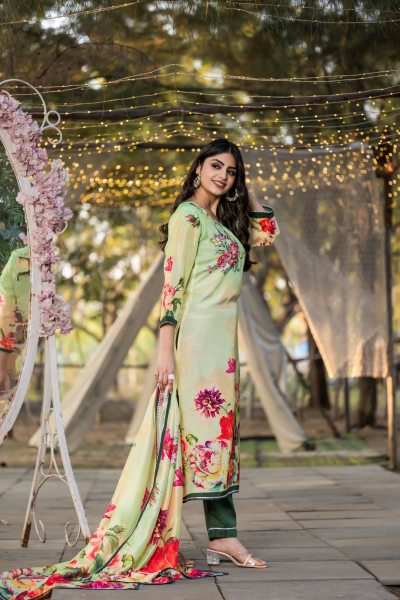 FLORAL PRINTED HASLINE SUITS SUITS