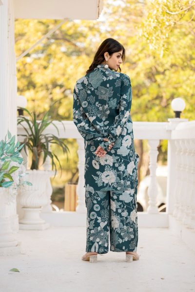 FLORAL PRINTED MUSLINE CO ORD SET STREET STYLE CO- ORDS