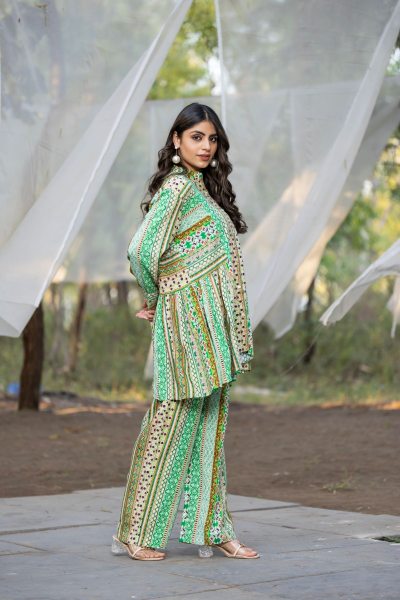 PRINTED COTTON TUNIC AND TROUSER CO ORD SET CO- ORDS